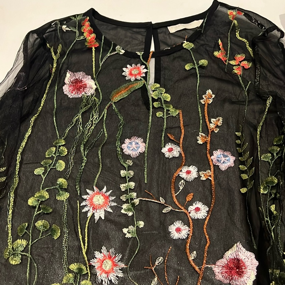 Vera Lucy Floral Transparent Top